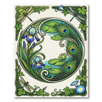 Art Nouveau Dragonfly Peacock Eye Iris Rug