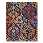 Rich Amber Floral Damask Repeating Rug