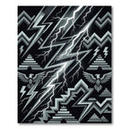 Monochromatic Lightning Eagle Pyramid Rug