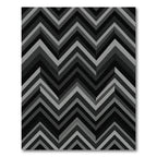 Monochromatic Chevron Zig Zag Composition Rug