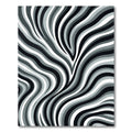 Contrasting Greyscale Flowing Lines Rug