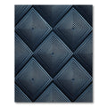 Modern Navy Concentric Diamond Textured Rug