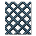 Navy Blue Intersecting Grid Lattice Rug