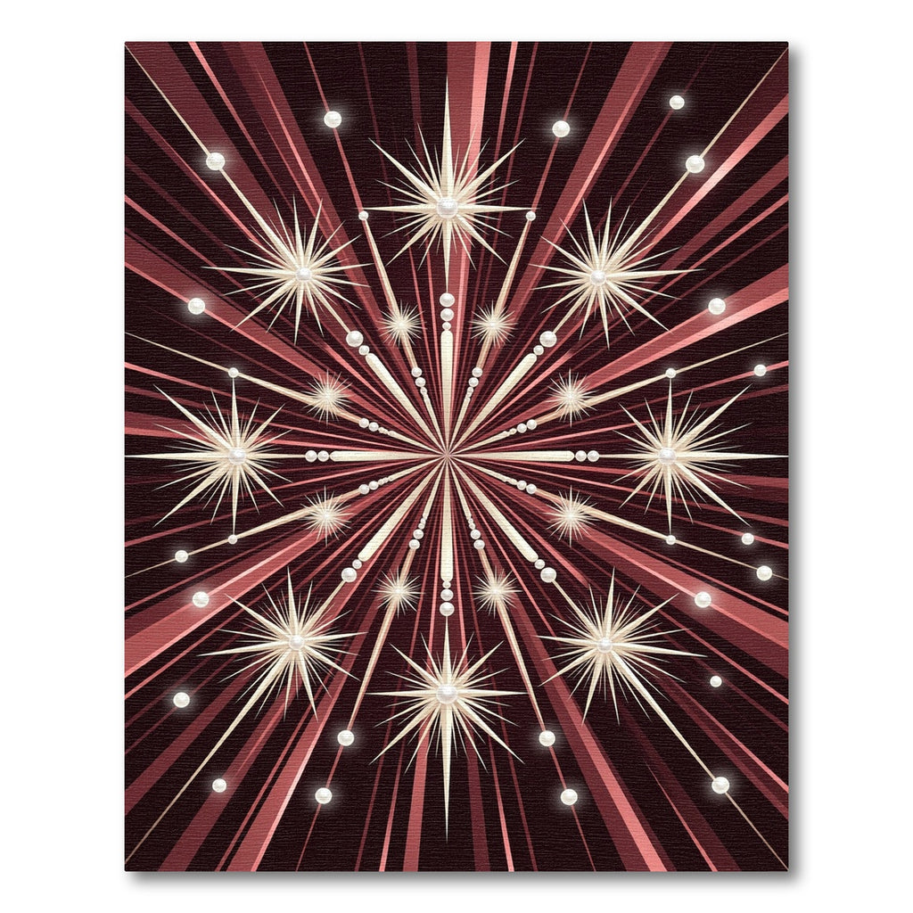 Crimson Starburst Radiant Pearl Radiance Rug