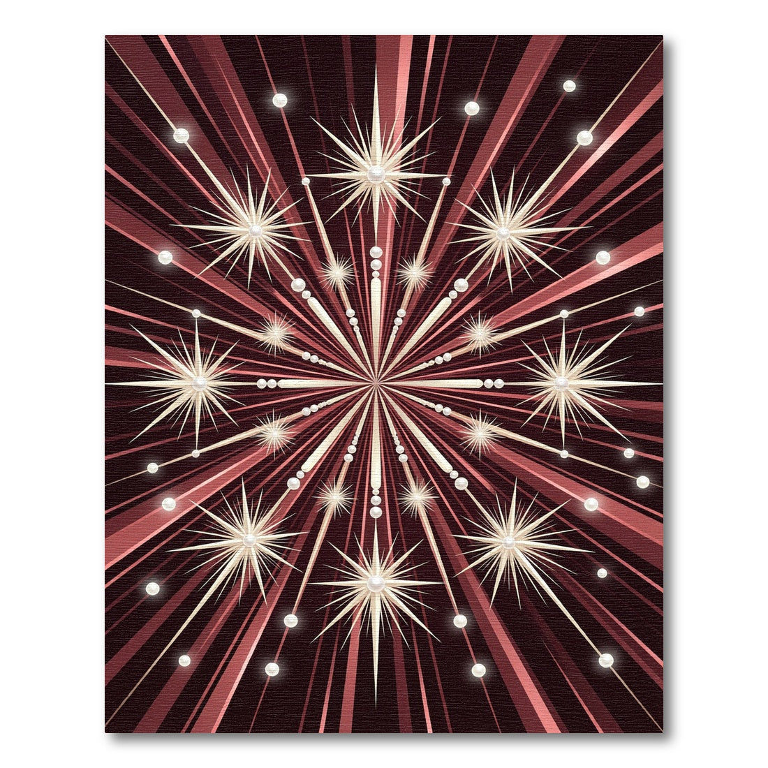 Crimson Starburst Radiant Pearl Radiance Rug