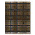 Rustic Tan Grid Lines Rug