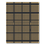 Rustic Tan Grid Lines Rug