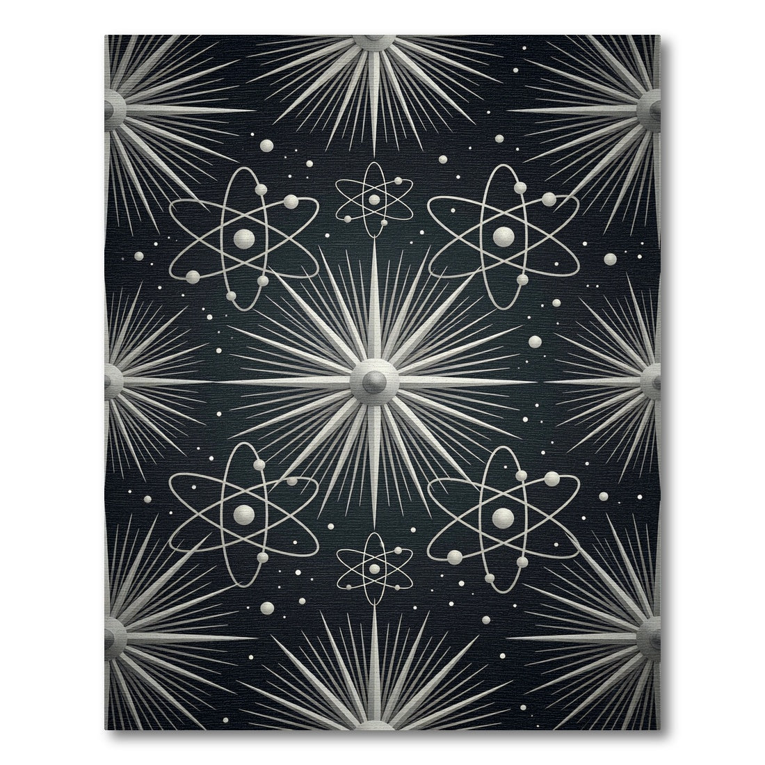 Atomic Starburst Mid Century Orbit Rug
