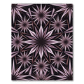 Geometric Mauve Metallic Starburst Fractal Rug