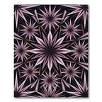 Geometric Mauve Metallic Starburst Fractal Rug