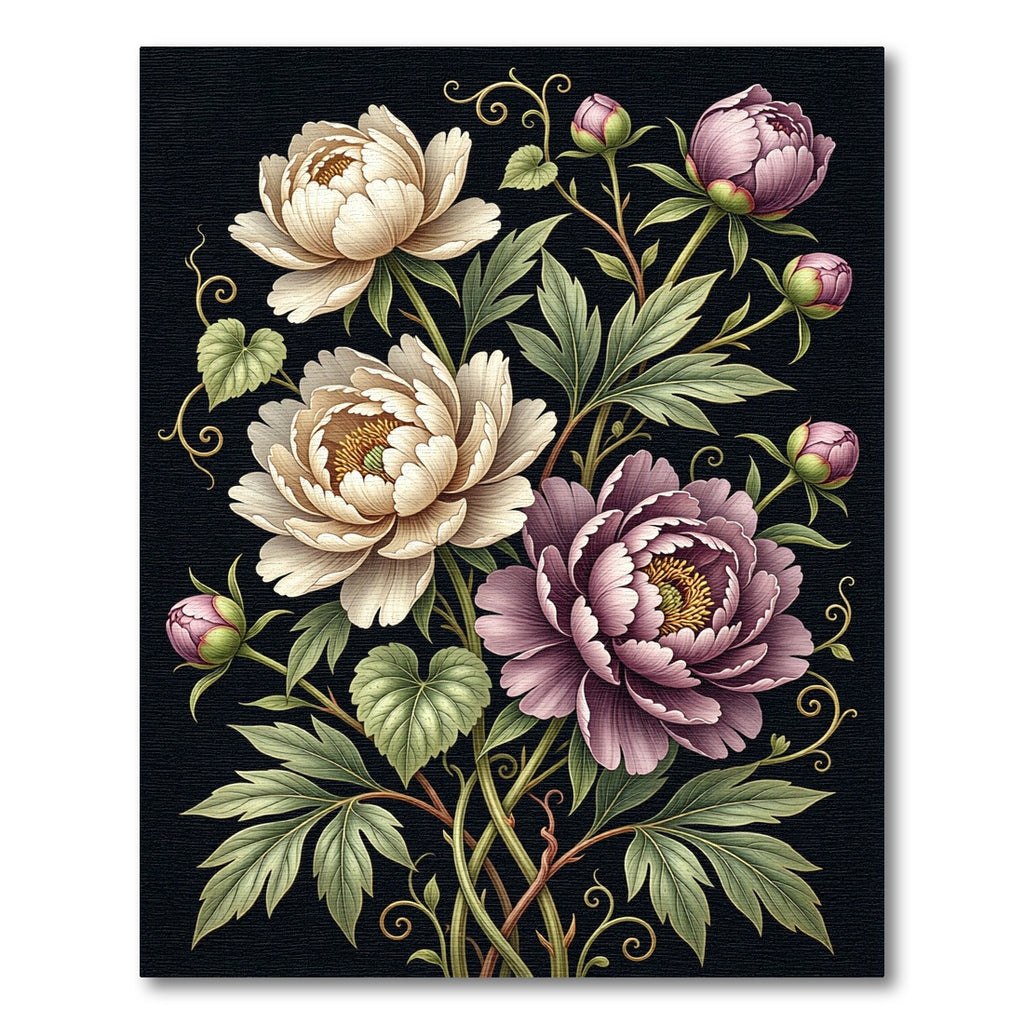 Cream and Pink Peony Garden Bloom Rug
