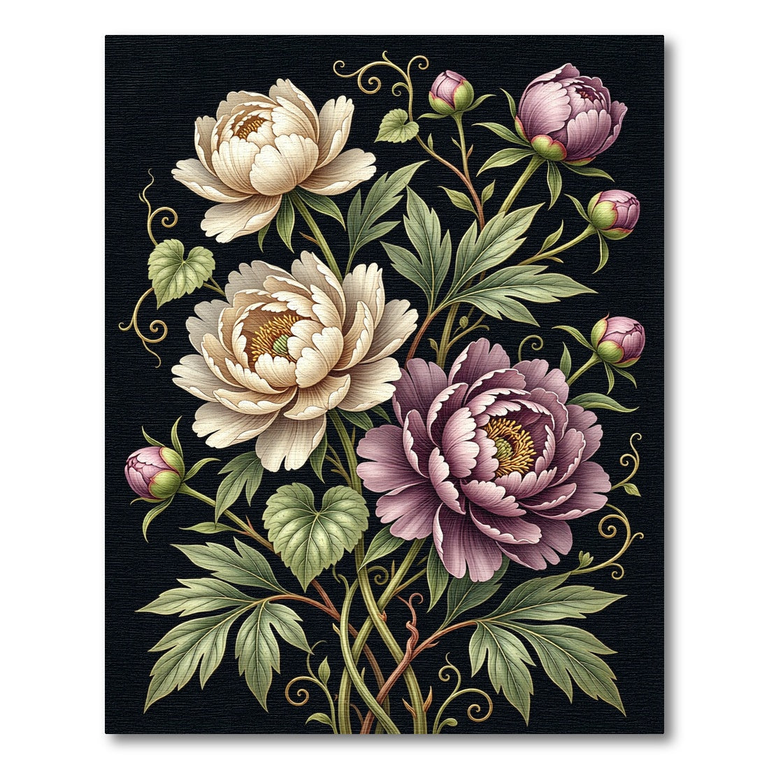 Cream and Pink Peony Garden Bloom Rug