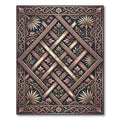 Ornate Rose Gold Trellis Floral Rug