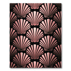 Art Deco Rose Gold Scallop Shell Rug