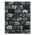 Cracked Stone Brick Texture Rug