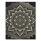Monochrome Intricate Mandala Flourish Rug