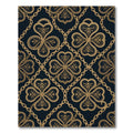 Gold Clover Chain Embossed Rug