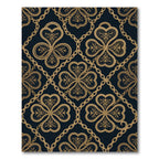 Gold Clover Chain Embossed Rug
