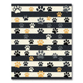 Playful Paw Striped Black Cream Taupe Rug