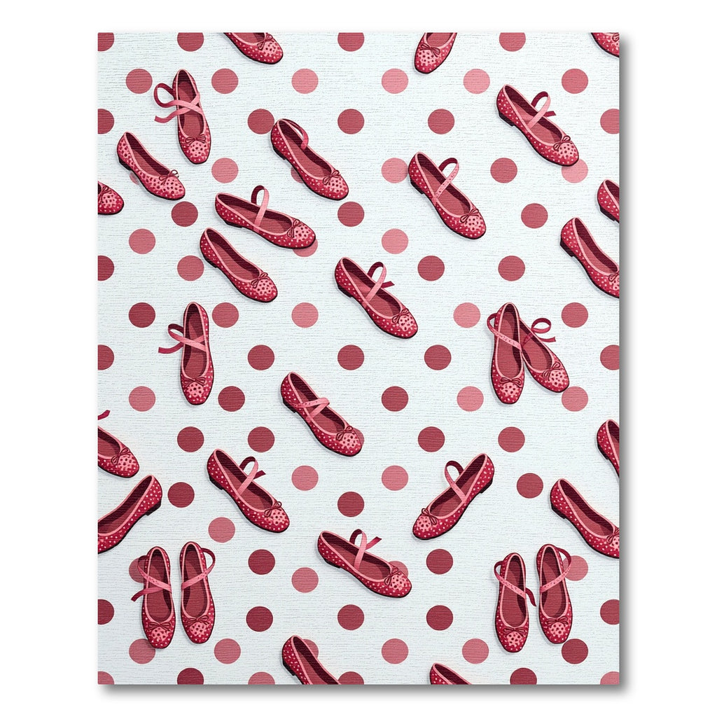 Pink Polka Dot Ballet Flats Rug