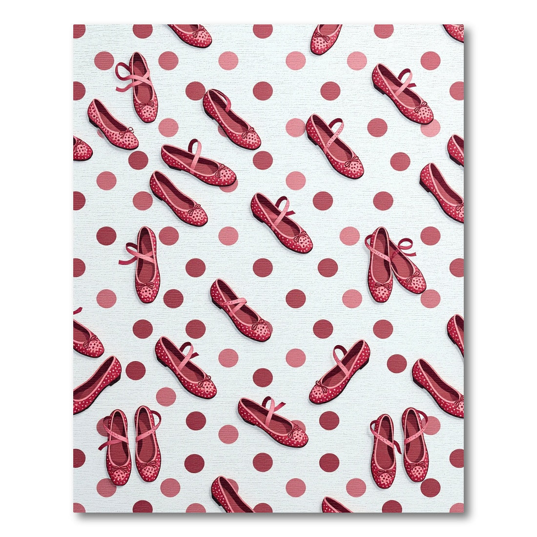 Pink Polka Dot Ballet Flats Rug