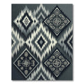 Monochromatic Compass Ikat Diamond Rug