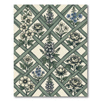 Botanical Lattice Meadow Floral Trellis Rug