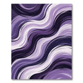 Modern Lavender Swirling Abstract Waves Rug