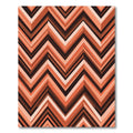 Bold Terracotta Chevron Geometric Lines Rug