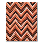 Bold Terracotta Chevron Geometric Lines Rug