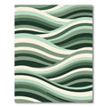 Modern Sage Green Flowing Wave Rug