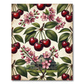 Vintage Botanical Cherry Blossom Cottage Rug