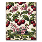 Vintage Botanical Cherry Blossom Cottage Rug