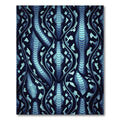 Electric Blue Serpent Scale Wave Rug