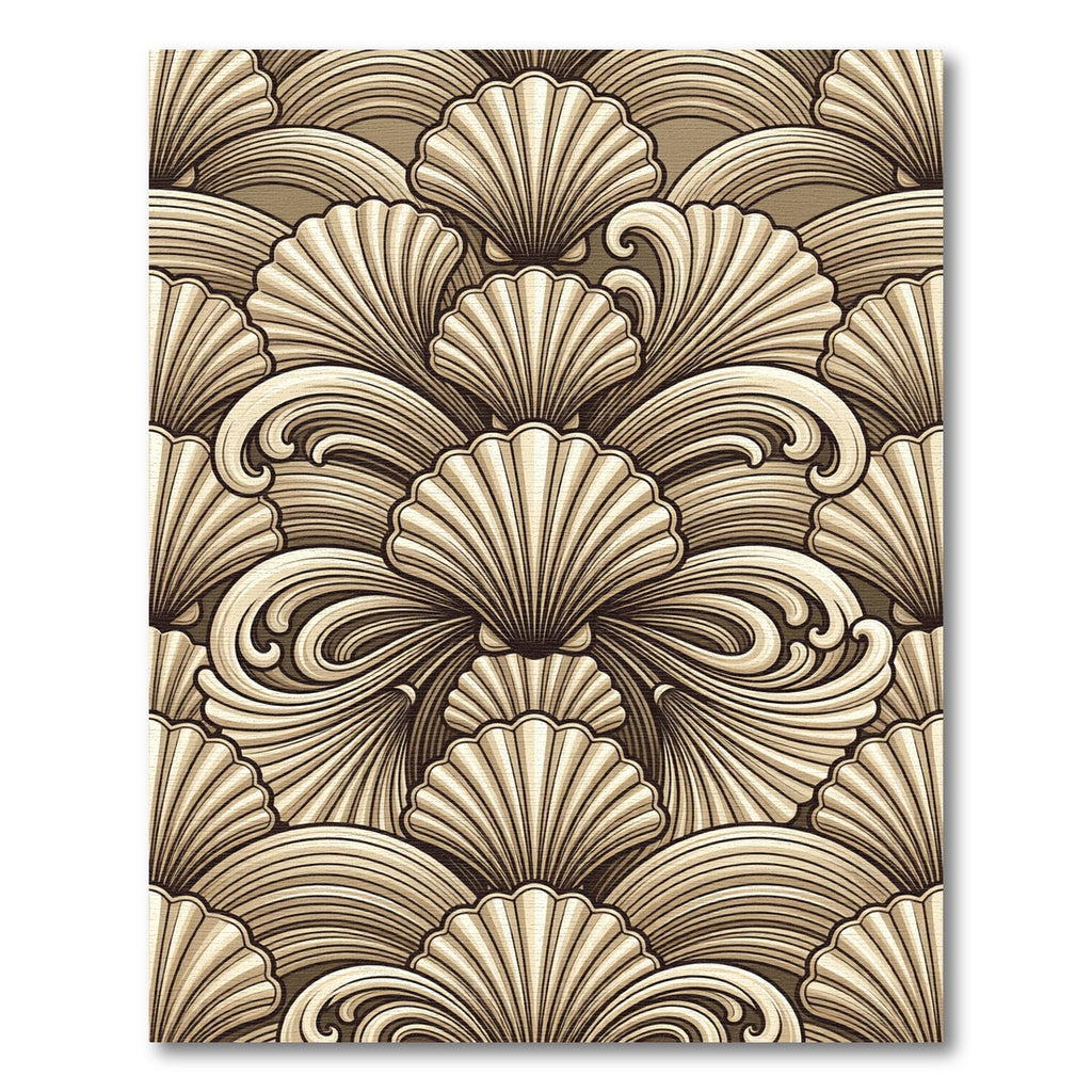 Tapestry Shell Wave Khaki Rug