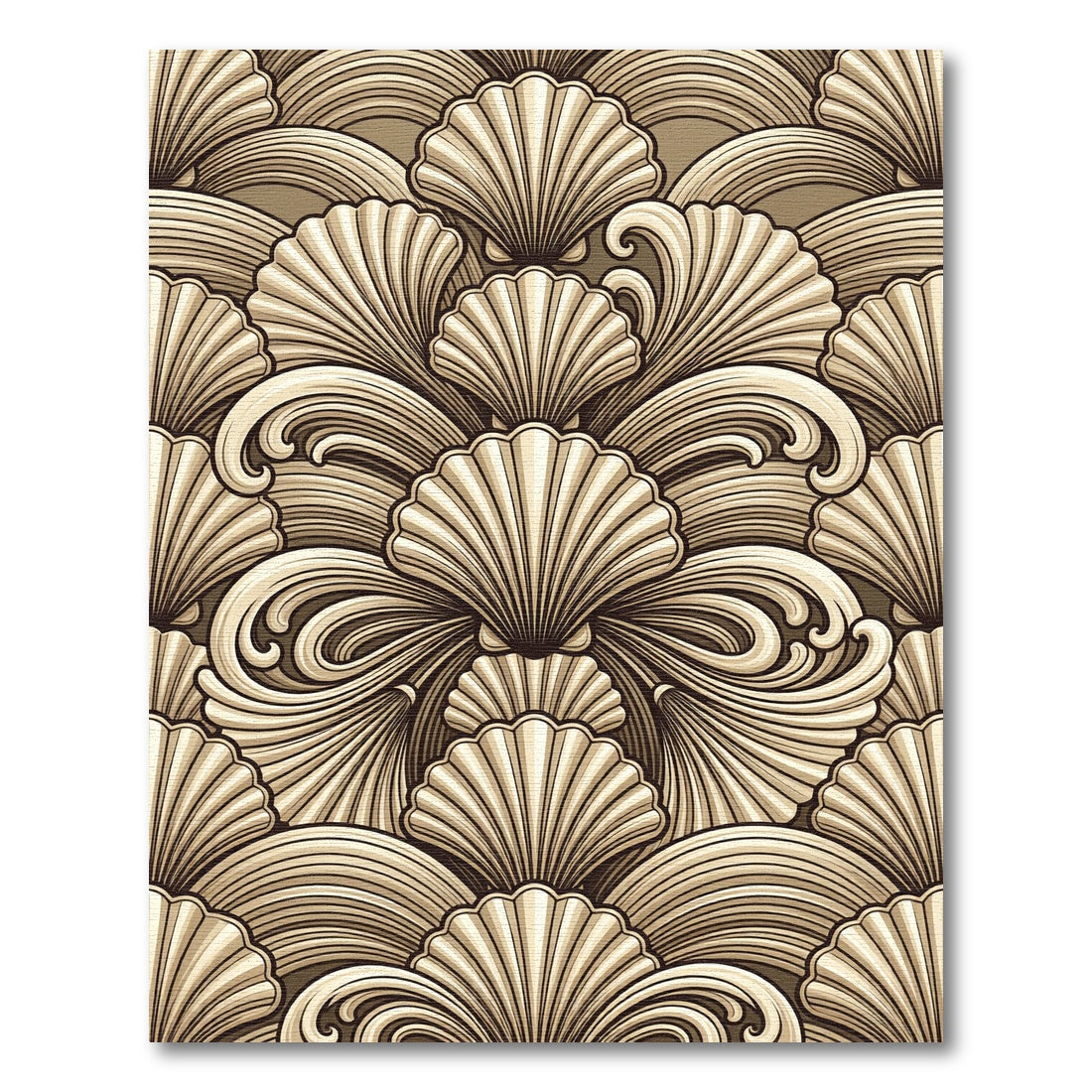 Tapestry Shell Wave Khaki Rug