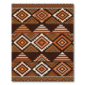 Earthy Tone Geometric Tribal Diamond Rug