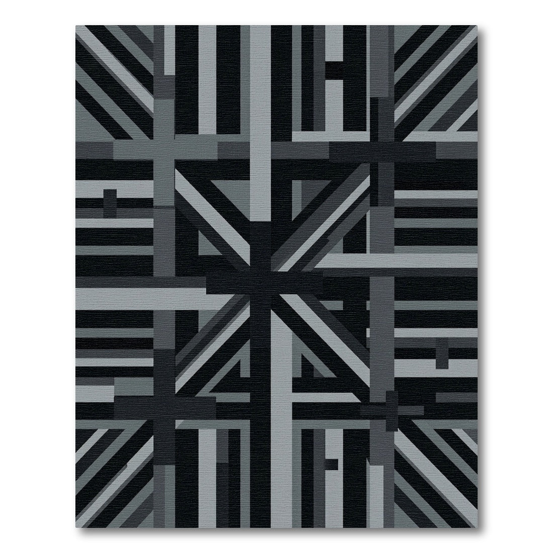 Monochromatic Intersecting Geometric Stipes Rug