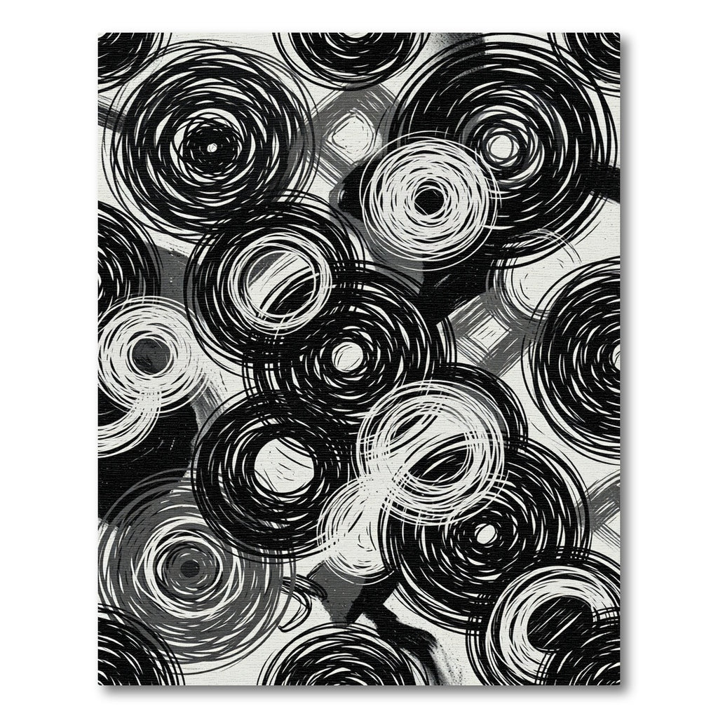 Monochromatic Abstract Interlocking Swirl Rug