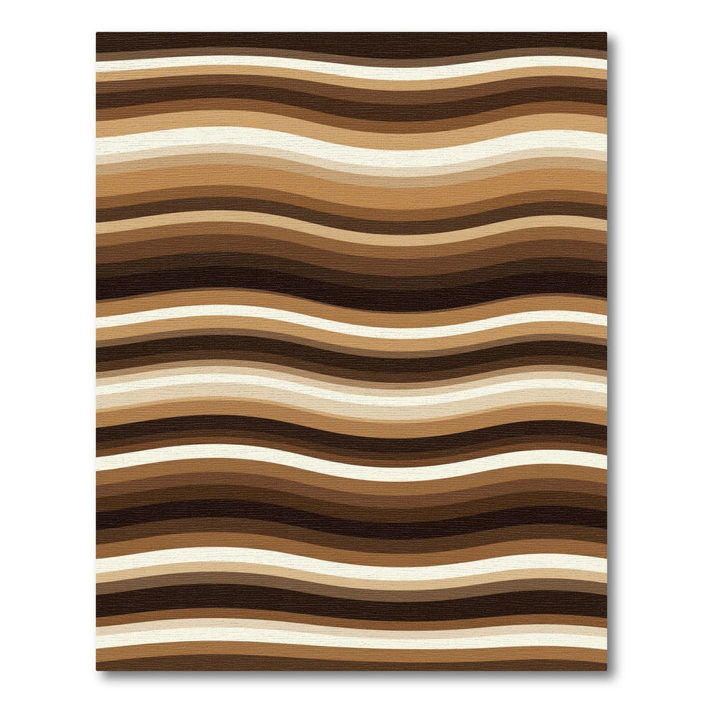 Earthy Tones Wavy Stripe Rug