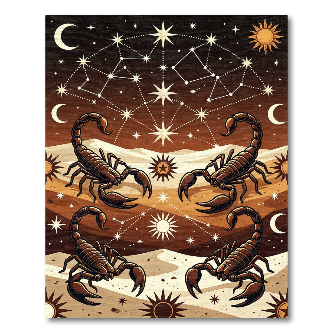 Celestial Scorpion Earthy Bronze Mystic Rug