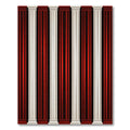 Red White Vertical Column Stripe Rug