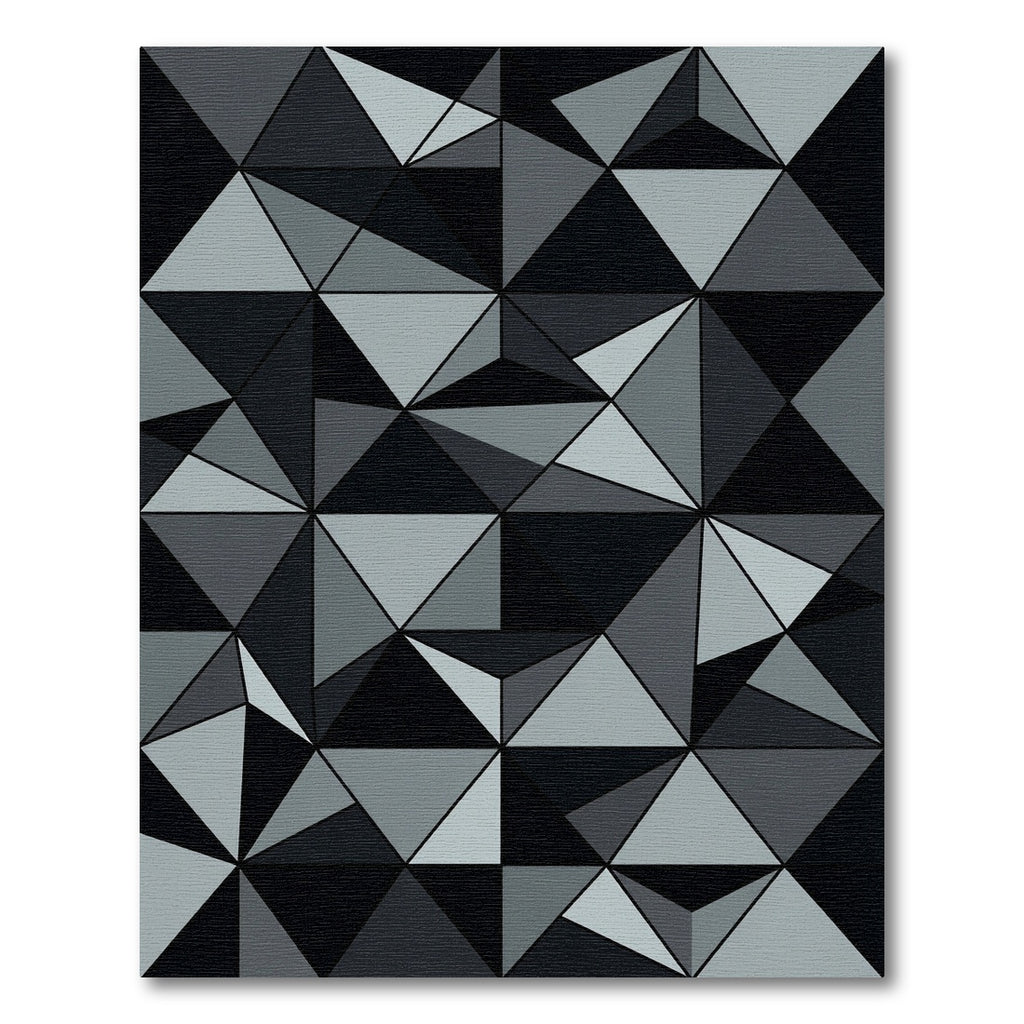 Monochromatic Geo Triangles Faceted Rug