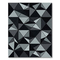 Monochromatic Geo Triangles Faceted Rug