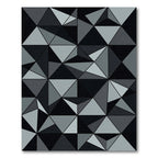 Monochromatic Geo Triangles Faceted Rug