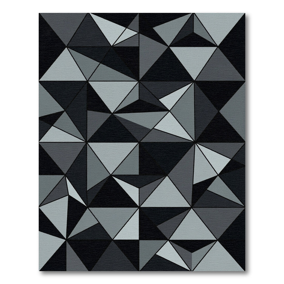 Monochromatic Geo Triangles Faceted Rug