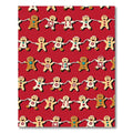 Gingerbread Figures Holding Hands Holiday Red Rug