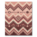 Terra Cotta Chevron Boho Sun Arrow Rug