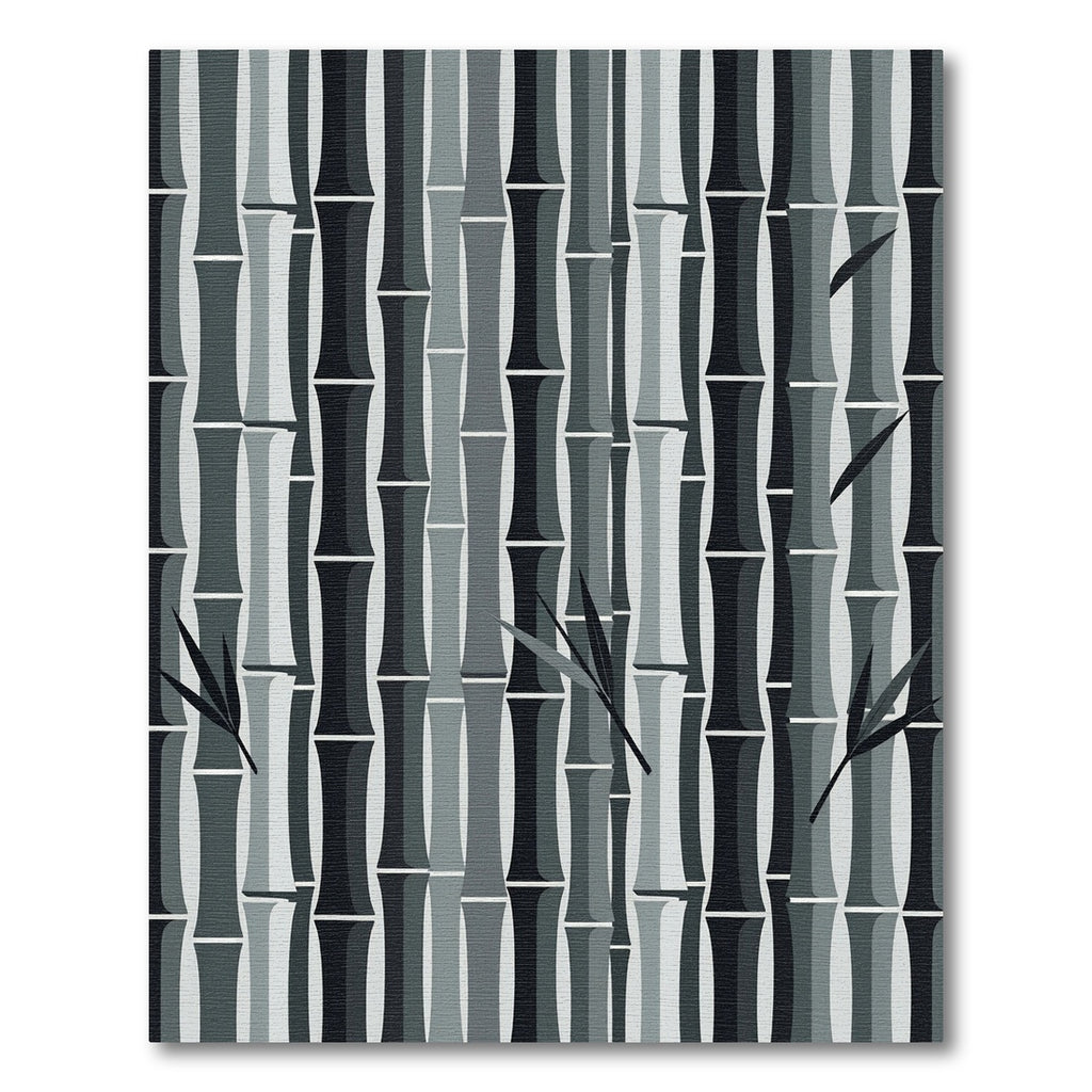 Monochromatic Bamboo Grove Silhouette Rug