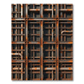 Industrial Rusted Metal Grate Rug